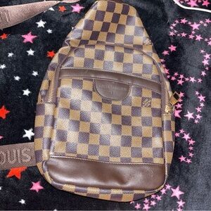Brown Plaid Louis Vuitton Crossbag one-strap